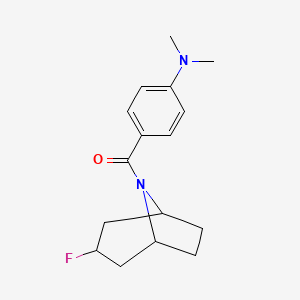 molecular formula C16H21FN2O B2954671 [4-(Dimethylamino)phenyl]-(3-fluoro-8-azabicyclo[3.2.1]octan-8-yl)methanone CAS No. 2310220-92-7