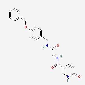 molecular formula C22H21N3O4 B2954678 N-(2-((4-(benzyloxy)benzyl)amino)-2-oxoethyl)-6-oxo-1,6-dihydropyridine-3-carboxamide CAS No. 1226438-59-0