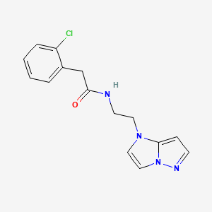 B2954683 N-(2-(1H-imidazo[1,2-b]pyrazol-1-yl)ethyl)-2-(2-chlorophenyl)acetamide CAS No. 1795297-18-5