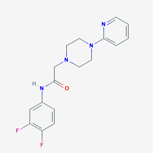 molecular formula C17H18F2N4O B2954773 N-(3,4-difluorophenyl)-2-[4-(pyridin-2-yl)piperazin-1-yl]acetamide CAS No. 303091-91-0