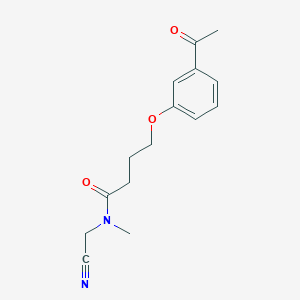 4-(3-acetylphenoxy)-N-(cyanomethyl)-N-methylbutanamide