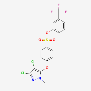3-(trifluoromethyl)phenyl 4-[(3,4-dichloro-1-methyl-1H-pyrazol-5-yl)oxy]benzenesulfonate