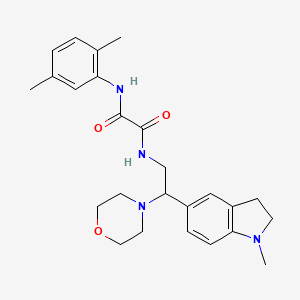 N1-(2,5-dimethylphenyl)-N2-(2-(1-methylindolin-5-yl)-2-morpholinoethyl)oxalamide