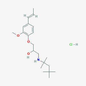 (E)-1-(2-methoxy-4-(prop-1-en-1-yl)phenoxy)-3-((2,4,4-trimethylpentan-2-yl)amino)propan-2-ol hydrochloride