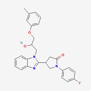 1-(4-fluorophenyl)-4-{1-[2-hydroxy-3-(3-methylphenoxy)propyl]-1H-benzimidazol-2-yl}pyrrolidin-2-one