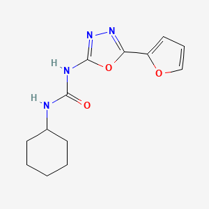 1-Cyclohexyl-3-(5-(furan-2-yl)-1,3,4-oxadiazol-2-yl)urea
