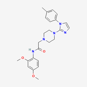 molecular formula C24H29N5O3 B2954805 N-(2,4-dimethoxyphenyl)-2-(4-(1-(p-tolyl)-1H-imidazol-2-yl)piperazin-1-yl)acetamide CAS No. 1021132-36-4