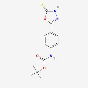 B2954809 tert-butyl N-[4-(5-sulfanyl-1,3,4-oxadiazol-2-yl)phenyl]carbamate CAS No. 1797295-05-6