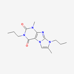 B2954840 1,7-dimethyl-3,8-dipropyl-1H-imidazo[2,1-f]purine-2,4(3H,8H)-dione CAS No. 887462-86-4