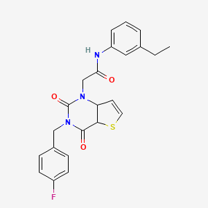 molecular formula C23H20FN3O3S B2954841 N-(3-ethylphenyl)-2-{3-[(4-fluorophenyl)methyl]-2,4-dioxo-1H,2H,3H,4H-thieno[3,2-d]pyrimidin-1-yl}acetamide CAS No. 879139-57-8