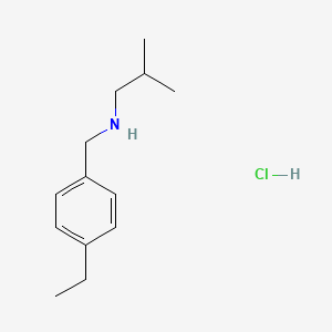 molecular formula C13H22ClN B2954862 N-(4-Ethylbenzyl)-2-methyl-1-propanamine hydrochloride CAS No. 1049678-11-6