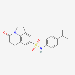 molecular formula C20H22N2O3S B2954884 N-(4-isopropylphenyl)-4-oxo-1,2,5,6-tetrahydro-4H-pyrrolo[3,2,1-ij]quinoline-8-sulfonamide CAS No. 898420-00-3