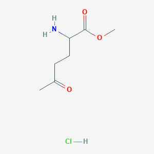 molecular formula C7H14ClNO3 B2954895 Methyl 2-amino-5-oxohexanoate hydrochloride CAS No. 2408962-24-1
