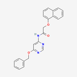 molecular formula C23H19N3O3 B2954910 N-(6-(benzyloxy)pyrimidin-4-yl)-2-(naphthalen-1-yloxy)acetamide CAS No. 1421530-86-0