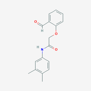molecular formula C17H17NO3 B2954912 N-(3,4-dimethylphenyl)-2-(2-formylphenoxy)acetamide CAS No. 574710-30-8
