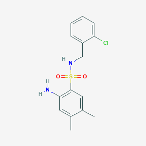 2-amino-N-[(2-chlorophenyl)methyl]-4,5-dimethylbenzene-1-sulfonamide