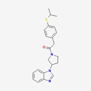 1-(3-(1H-benzo[d]imidazol-1-yl)pyrrolidin-1-yl)-2-(4-(isopropylthio)phenyl)ethanone