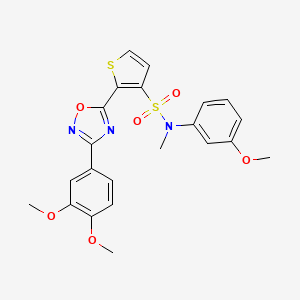 2-[3-(3,4-dimethoxyphenyl)-1,2,4-oxadiazol-5-yl]-N-(3-methoxyphenyl)-N-methylthiophene-3-sulfonamide