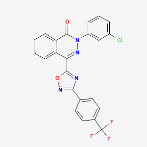 2-(3-chlorophenyl)-4-{3-[4-(trifluoromethyl)phenyl]-1,2,4-oxadiazol-5-yl}phthalazin-1(2H)-one