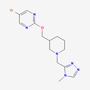 5-Bromo-2-[[1-[(4-methyl-1,2,4-triazol-3-yl)methyl]piperidin-3-yl]methoxy]pyrimidine