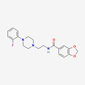 N-(2-(4-(2-fluorophenyl)piperazin-1-yl)ethyl)benzo[d][1,3]dioxole-5-carboxamide