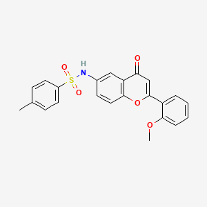 molecular formula C23H19NO5S B2954958 N-(2-(2-methoxyphenyl)-4-oxo-4H-chromen-6-yl)-4-methylbenzenesulfonamide CAS No. 923165-72-4