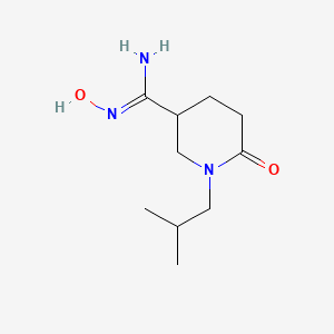 molecular formula C10H19N3O2 B2954997 N'-Hydroxy-1-(2-methylpropyl)-6-oxopiperidine-3-carboximidamide CAS No. 2241145-46-8