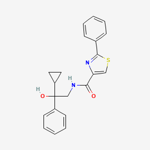 molecular formula C21H20N2O2S B2955005 N-(2-cyclopropyl-2-hydroxy-2-phenylethyl)-2-phenyl-1,3-thiazole-4-carboxamide CAS No. 2034408-54-1
