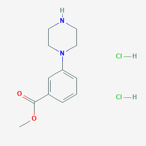 molecular formula C12H18Cl2N2O2 B2955026 Methyl 3-(piperazin-1-yl)benzoate dihydrochloride CAS No. 2105743-24-4