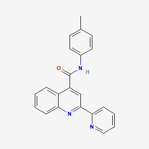 molecular formula C22H17N3O B2955032 N-(4-methylphenyl)-2-(pyridin-2-yl)quinoline-4-carboxamide CAS No. 879919-40-1