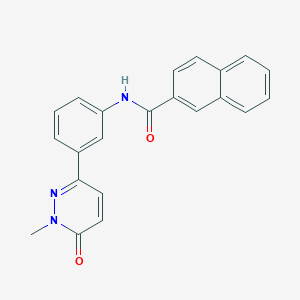 molecular formula C22H17N3O2 B2955062 N-[3-(1-methyl-6-oxo-1,6-dihydropyridazin-3-yl)phenyl]naphthalene-2-carboxamide CAS No. 941920-80-5