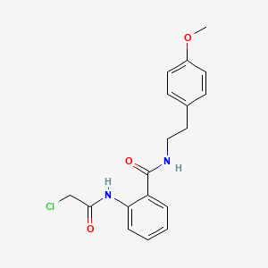 molecular formula C18H19ClN2O3 B2955076 2-(2-chloroacetamido)-N-[2-(4-methoxyphenyl)ethyl]benzamide CAS No. 117507-51-4
