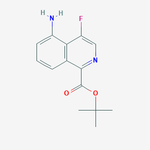 molecular formula C14H15FN2O2 B2955140 Tert-butyl 5-amino-4-fluoroisoquinoline-1-carboxylate CAS No. 2287287-34-5