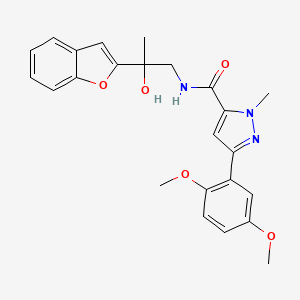 molecular formula C24H25N3O5 B2955159 N-(2-(benzofuran-2-yl)-2-hydroxypropyl)-3-(2,5-dimethoxyphenyl)-1-methyl-1H-pyrazole-5-carboxamide CAS No. 2034545-83-8