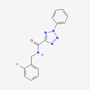 molecular formula C15H12FN5O B2955210 N-(2-fluorobenzyl)-2-phenyl-2H-tetrazole-5-carboxamide CAS No. 1396849-92-5