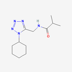 molecular formula C12H21N5O B2955218 N-((1-cyclohexyl-1H-tetrazol-5-yl)methyl)isobutyramide CAS No. 921103-65-3