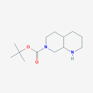 molecular formula C13H24N2O2 B2955225 Tert-butyl 2,3,4,4a,5,6,8,8a-octahydro-1H-1,7-naphthyridine-7-carboxylate CAS No. 1367942-86-6