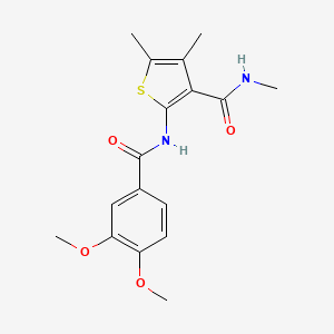 molecular formula C17H20N2O4S B2955237 2-(3,4-dimethoxybenzamido)-N,4,5-trimethylthiophene-3-carboxamide CAS No. 896294-60-3