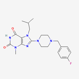 8-(4-(4-fluorobenzyl)piperazin-1-yl)-7-isobutyl-3-methyl-1H-purine-2,6(3H,7H)-dione