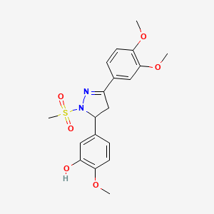 5-(3-(3,4-dimethoxyphenyl)-1-(methylsulfonyl)-4,5-dihydro-1H-pyrazol-5-yl)-2-methoxyphenol