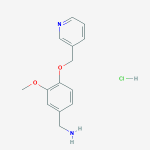[3-Methoxy-4-(pyridin-3-ylmethoxy)phenyl]methanamine hydrochloride