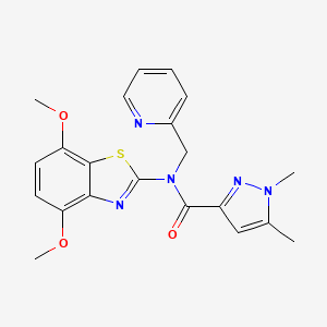 N-(4,7-dimethoxybenzo[d]thiazol-2-yl)-1,5-dimethyl-N-(pyridin-2-ylmethyl)-1H-pyrazole-3-carboxamide