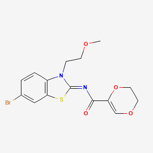 (Z)-N-(6-bromo-3-(2-methoxyethyl)benzo[d]thiazol-2(3H)-ylidene)-5,6-dihydro-1,4-dioxine-2-carboxamide