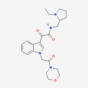 N-((1-ethylpyrrolidin-2-yl)methyl)-2-(1-(2-morpholino-2-oxoethyl)-1H-indol-3-yl)-2-oxoacetamide
