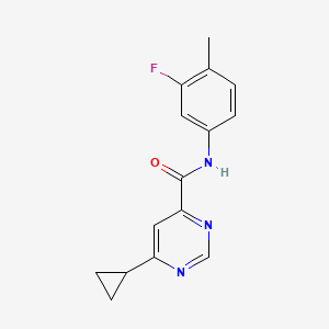 6-Cyclopropyl-N-(3-fluoro-4-methylphenyl)pyrimidine-4-carboxamide