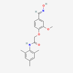 2-{4-[(hydroxyimino)methyl]-2-methoxyphenoxy}-N-(2,4,6-trimethylphenyl)acetamide