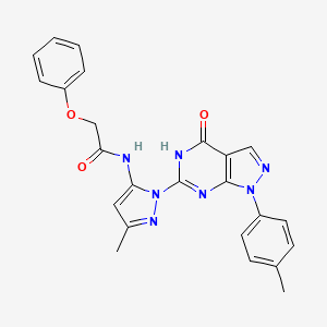 N-(3-methyl-1-(4-oxo-1-(p-tolyl)-4,5-dihydro-1H-pyrazolo[3,4-d]pyrimidin-6-yl)-1H-pyrazol-5-yl)-2-phenoxyacetamide