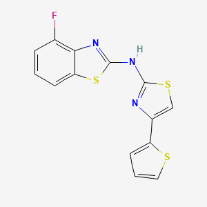 4-fluoro-N-(4-(thiophen-2-yl)thiazol-2-yl)benzo[d]thiazol-2-amine