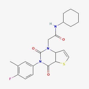 N-cyclohexyl-2-[3-(4-fluoro-3-methylphenyl)-2,4-dioxo-1H,2H,3H,4H-thieno[3,2-d]pyrimidin-1-yl]acetamide