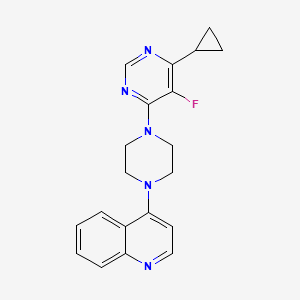 4-[4-(6-Cyclopropyl-5-fluoropyrimidin-4-yl)piperazin-1-yl]quinoline
